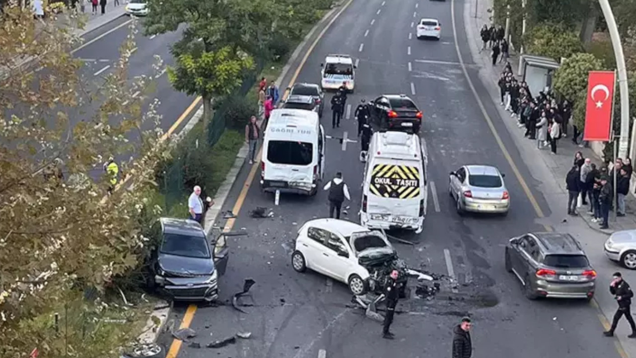 Ankara'da zincirleme kaza: 1 yaralı