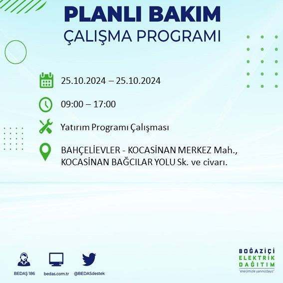 BEDAŞ paylaştı: İstanbul'da yarın elektrik kesintisi yaşanacak ilçeler - Sayfa 3