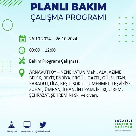 BEDAŞ paylaştı: İstanbul'da yarın elektrik kesintisi yaşanacak ilçeler - Sayfa 3