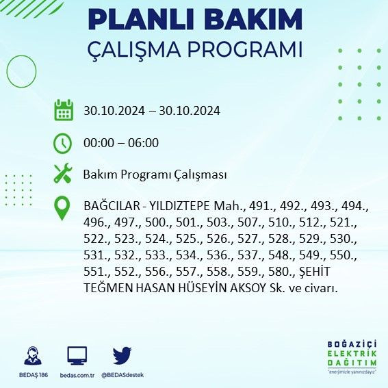 BEDAŞ paylaştı: İstanbul'da bugün elektrik kesintisi yaşanacak ilçeler - Sayfa 2