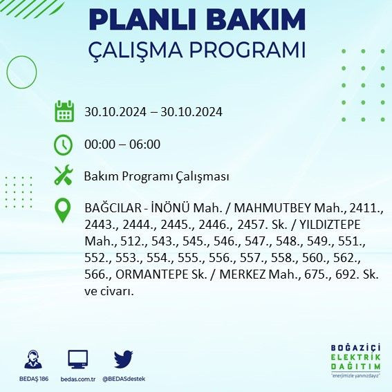 BEDAŞ paylaştı: İstanbul'da bugün elektrik kesintisi yaşanacak ilçeler - Sayfa 3