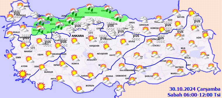 Meteoroloji'den sis ve sağanak yağış uyarısı - Sayfa 1