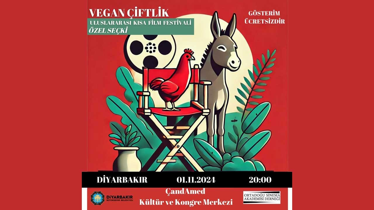 Vegan Çiftlik Uluslararası Kısa Film Festivali seçkisi Diyarbakır'da