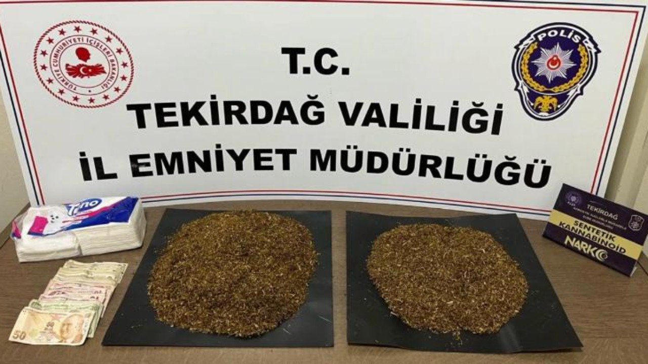 Tekirdağ'da 1 kilo 140 gram sentetik uyuşturucu ele geçirildi