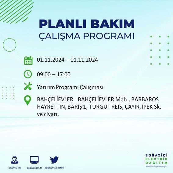 BEDAŞ paylaştı: İstanbul'da yarın elektrik kesintisi yaşanacak ilçeler - Sayfa 3