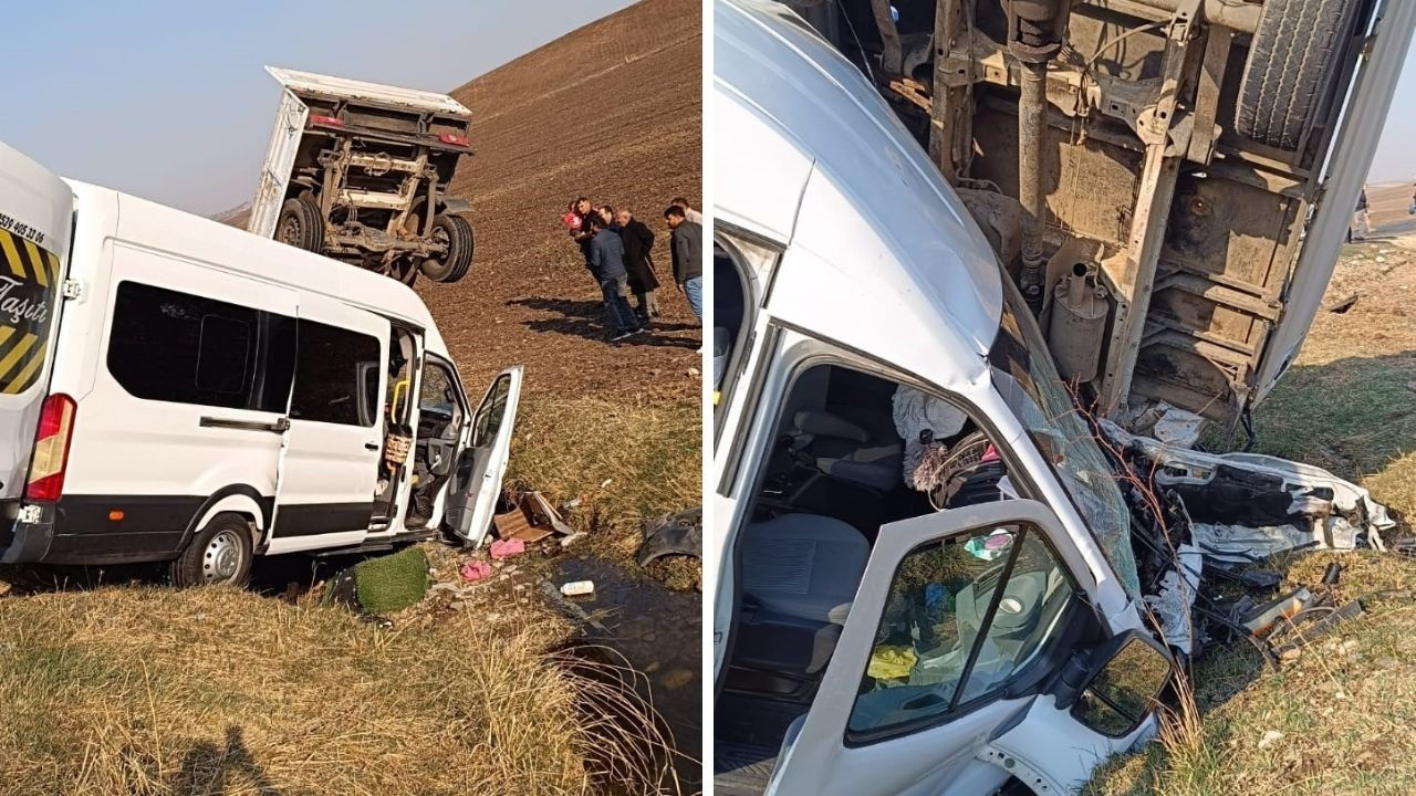 Servis, otomobil ve kamyonet kaza yaptı: 15'i öğretmen 17 yaralı