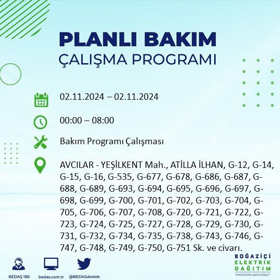 BEDAŞ paylaştı: İstanbul'da bugün elektrik kesintisi yaşanacak ilçeler - Sayfa 3