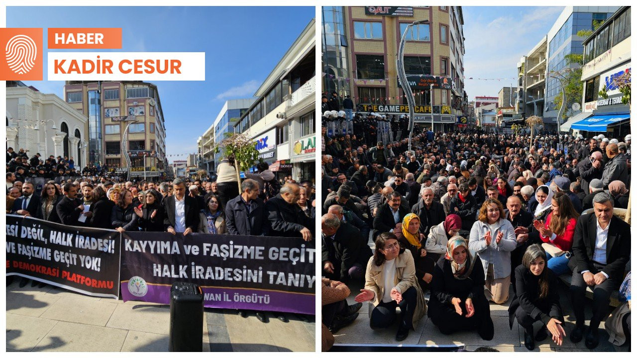 Van'da polis ablukasında oturma eylemi: 4 gözaltı