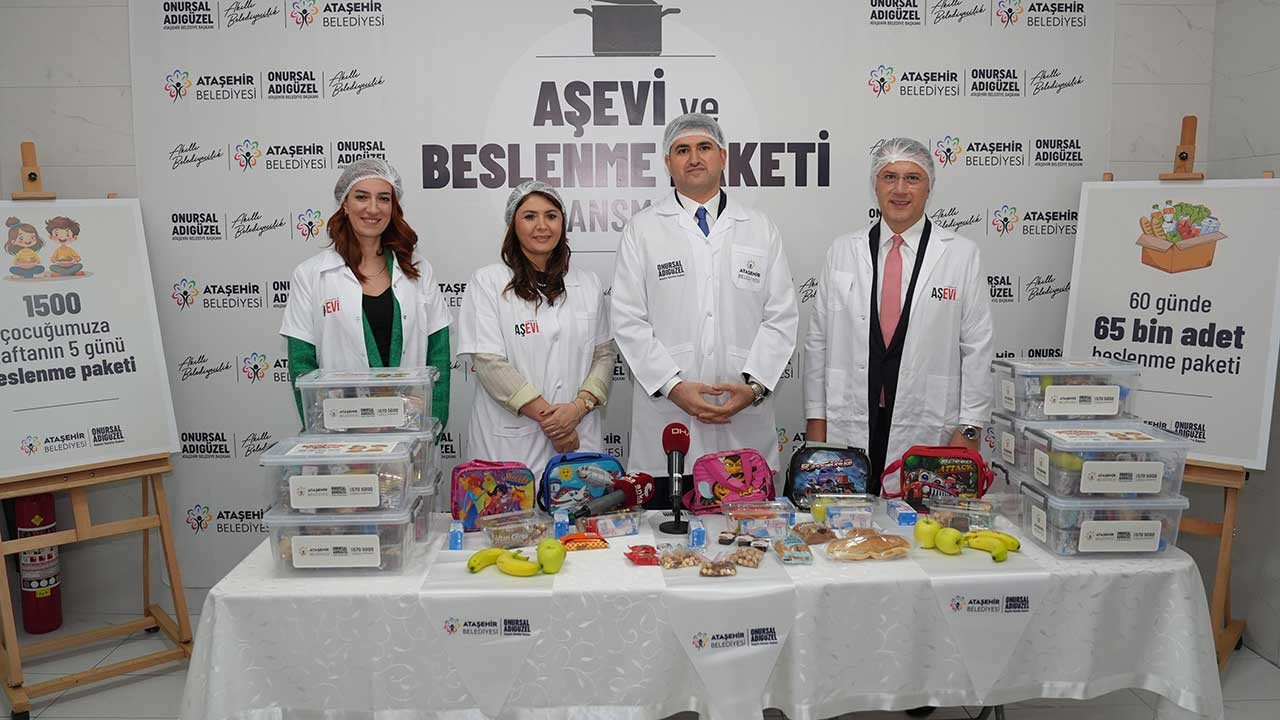 Ataşehir Belediyesi'nden her gün 1500 öğrenciye beslenme paketi