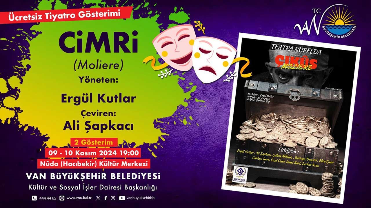 Moliere’in eseri ‘Cimri’ Van’da sahnelenecek