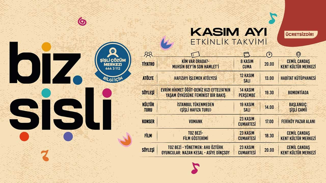 ‘Biz Şişli’, kasım ayında ‘Zamanın İzinde’ temasıyla yapılacak