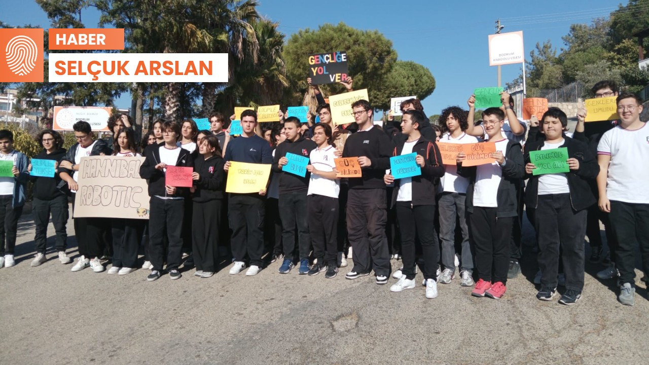 Bodrum Anadolu Lisesi öğrencileri yarışmaya katılabilmek için eylem yaptı