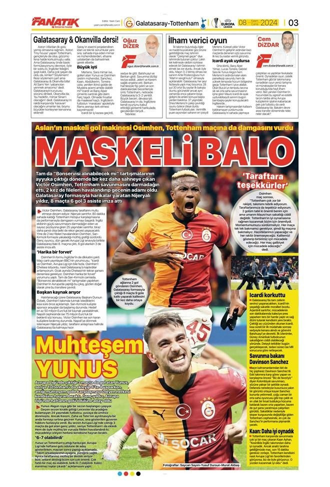 Günün spor manşetleri: 'Aslandan maskeli balo' - Sayfa 2