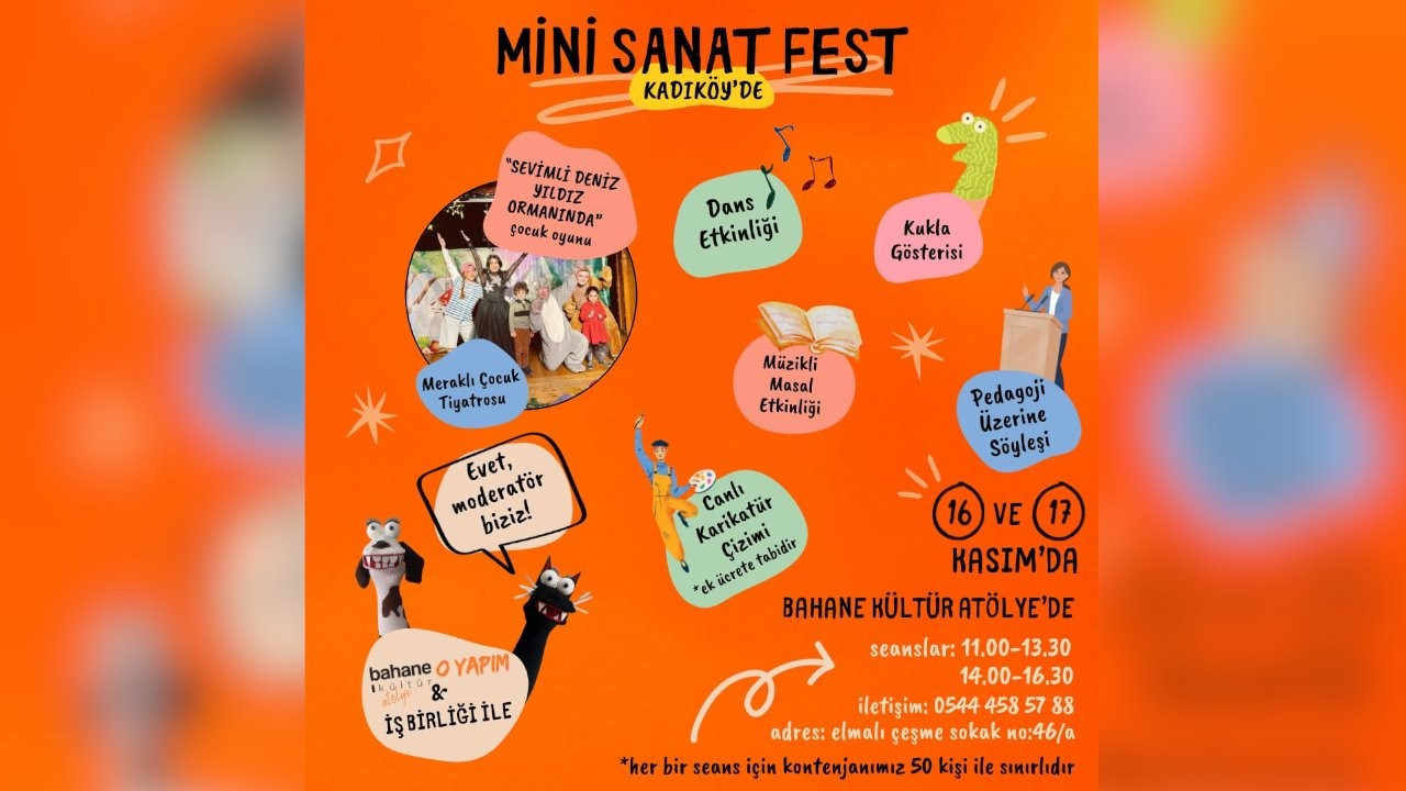 Mini Sanat Fest, 16-17 Kasım'da Bahane Kültür Atölye'de