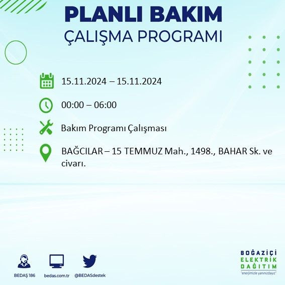 BEDAŞ paylaştı: İstanbul'da bugün elektrik kesintisi yaşanacak ilçeler - Sayfa 3