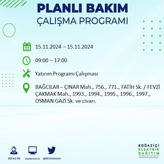 BEDAŞ paylaştı: İstanbul'da bugün elektrik kesintisi yaşanacak ilçeler - Sayfa 4