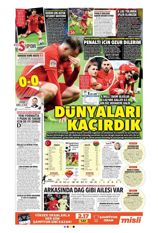 Günün spor manşetleri: ''Direk' gidemedik' - Sayfa 2