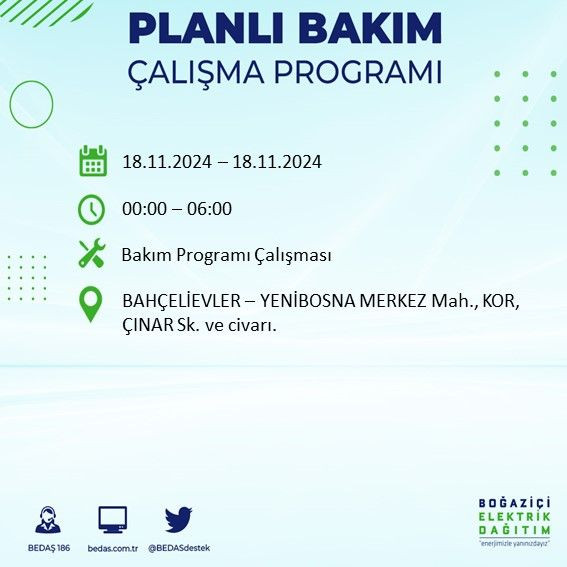 BEDAŞ paylaştı: İstanbul'da bugün elektrik kesintisi yaşanacak ilçeler - Sayfa 3