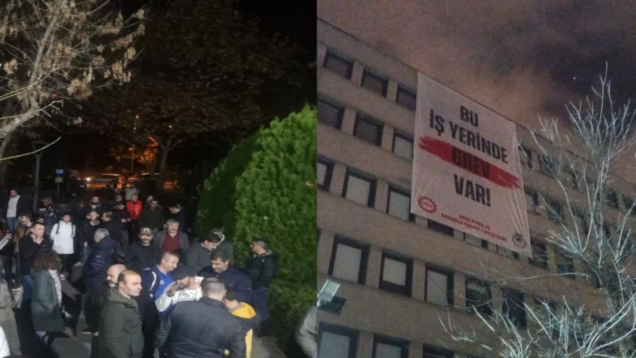 Kadıköy'de grev 1 dakika sürdü: Pankart asıldı, genel merkez imza attı