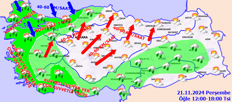 Harita sarıya boyandı, Meteoroloji 49 il için uyarı yaptı: Kuvvetli sağanak ve fırtına başlıyor - Sayfa 2