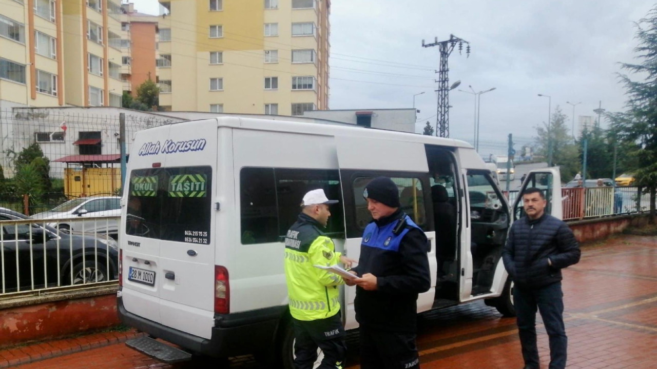 Giresun'da okul taşıtları denetlendi