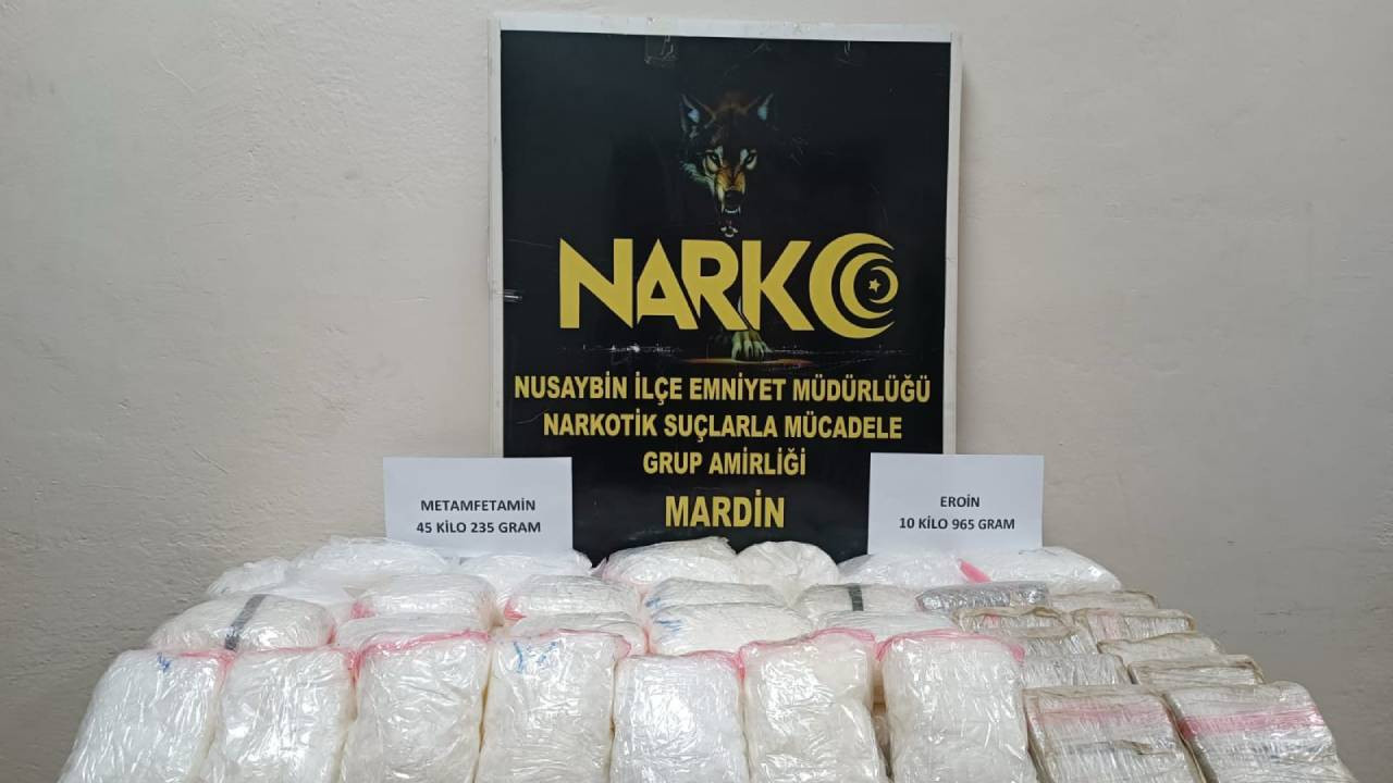 Mardin'de 56 kilo 200 gram uyuşturucu ele geçirildi