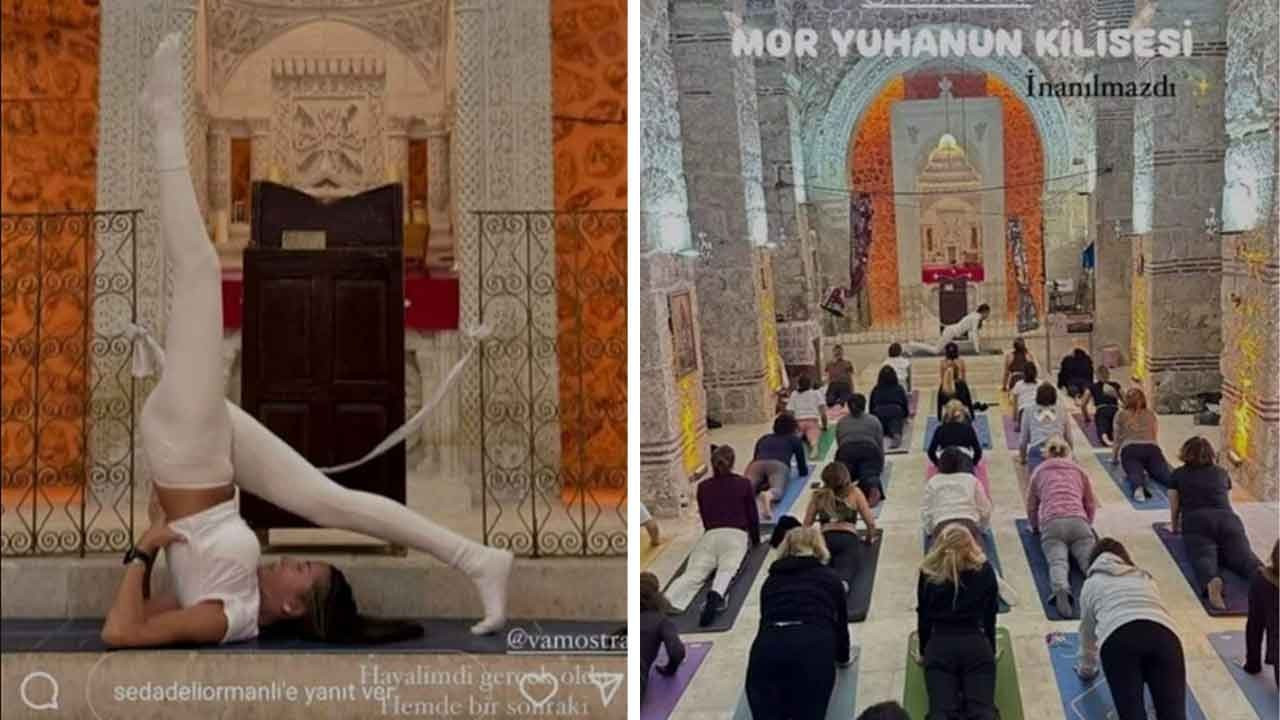 Tarihi Süryani kilisesinde yoga yaptılar: Tepkiler üzerine açıklama geldi