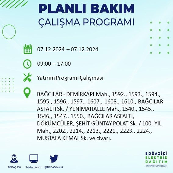 BEDAŞ paylaştı: İstanbul'da bugün elektrik kesintisi yaşanacak ilçeler - Sayfa 4