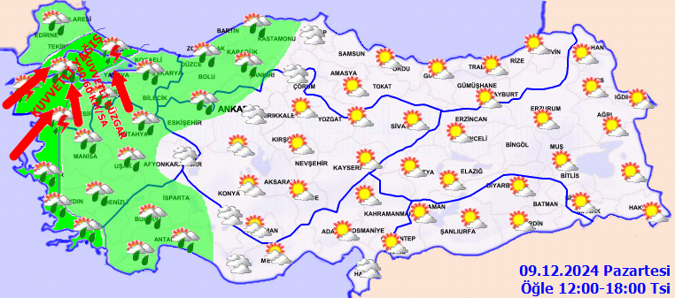 Meteoroloji sarı ve turuncu kodla 10 ili uyardı: Kuvvetli sağanak başlıyor - Sayfa 2