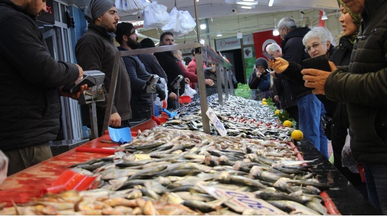 Hamsinin fiyatı 50 lira düştü, herkes balık pazarına akın etti