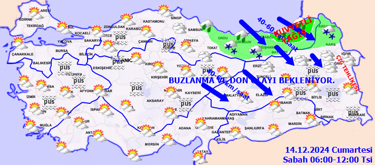 Meteoroloji'den kuvvetli sağanak, kar yağışı ve çığ uyarısı - Sayfa 1