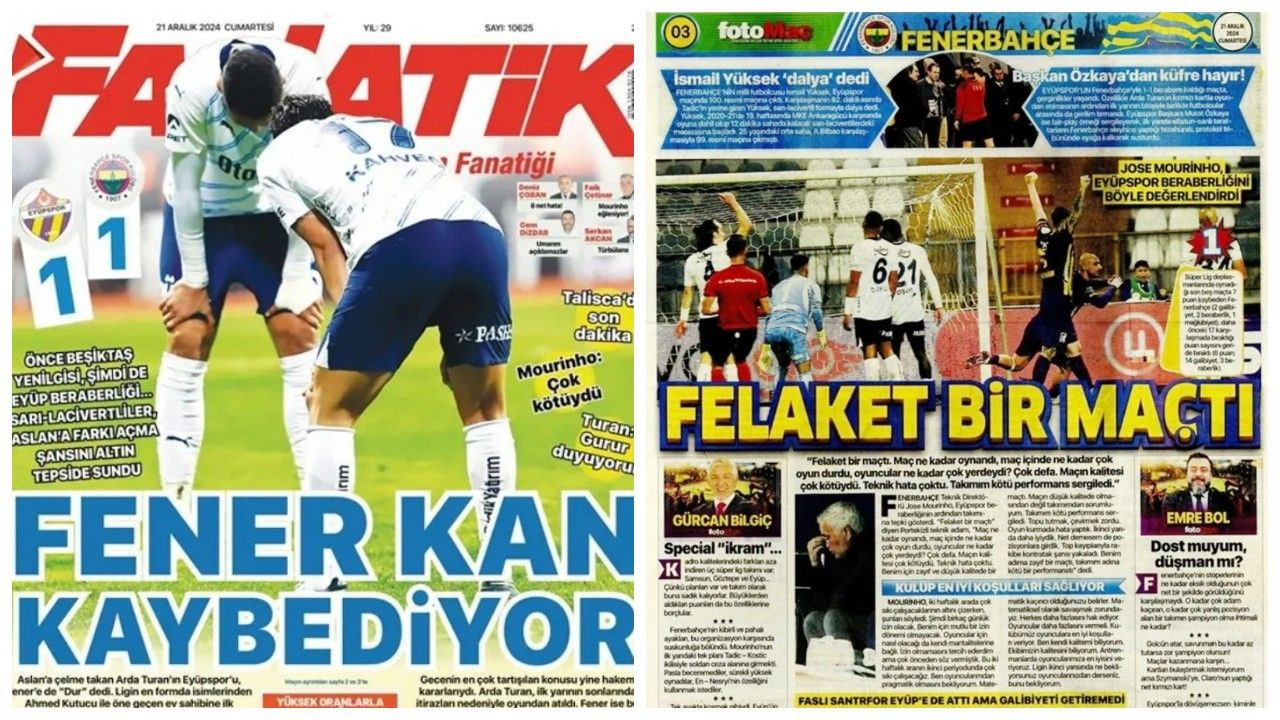 Günün spor manşetleri: 'Tam bir felaket' - Sayfa 1