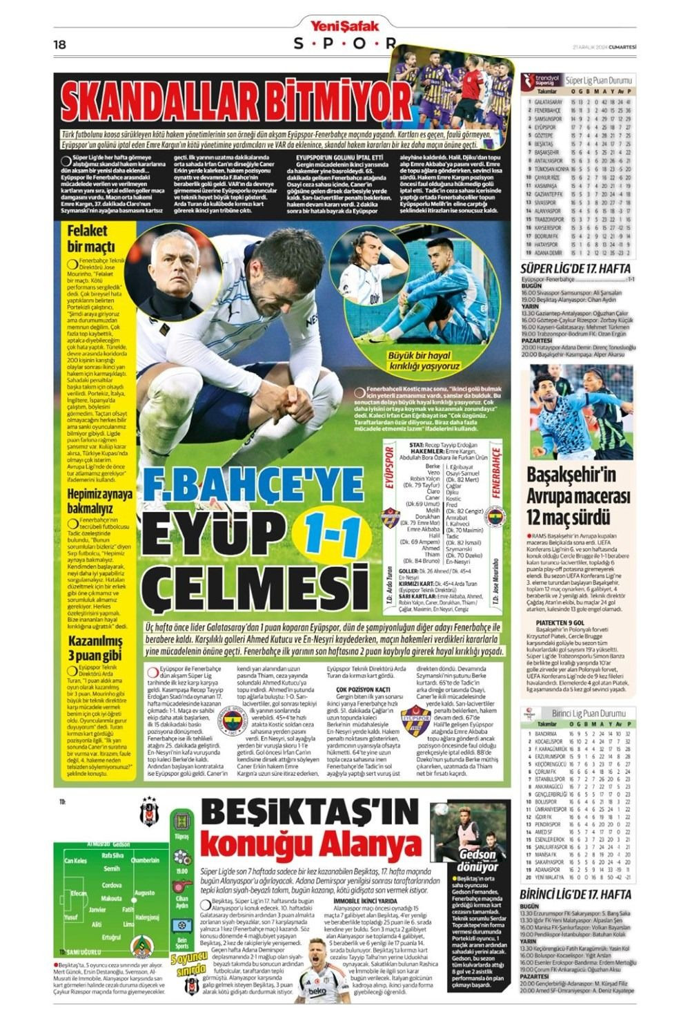 Günün spor manşetleri: 'Tam bir felaket' - Sayfa 3