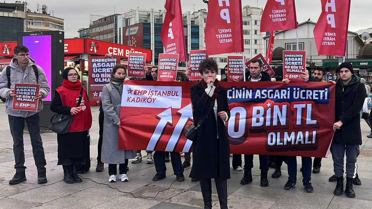 EHP’den asgari ücret eylemleri: 'Emekçinin hakkı 50 bin lira'