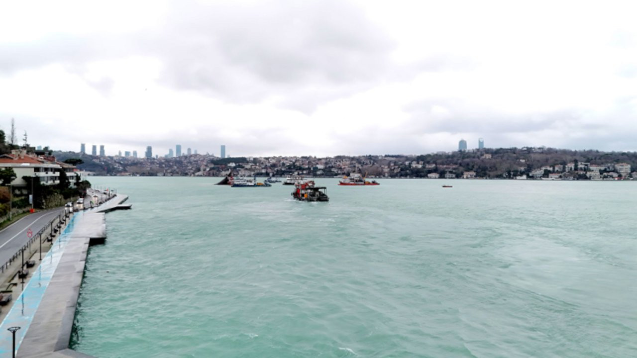 İstanbul'da Beykoz'da balıkçı tekneleri akıntıya kapıldı