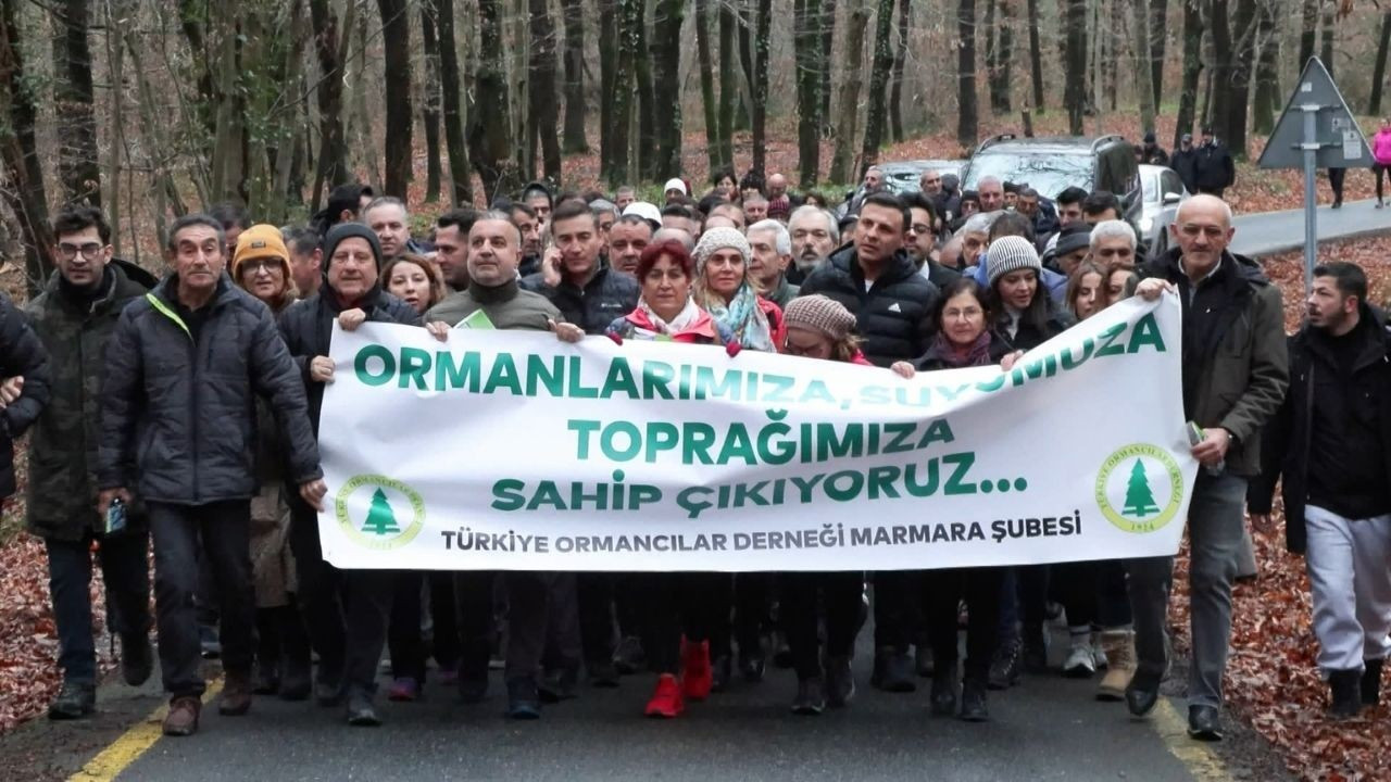 Belgrad Ormanı'na şafak baskını protesto edildi: Endişeliyiz