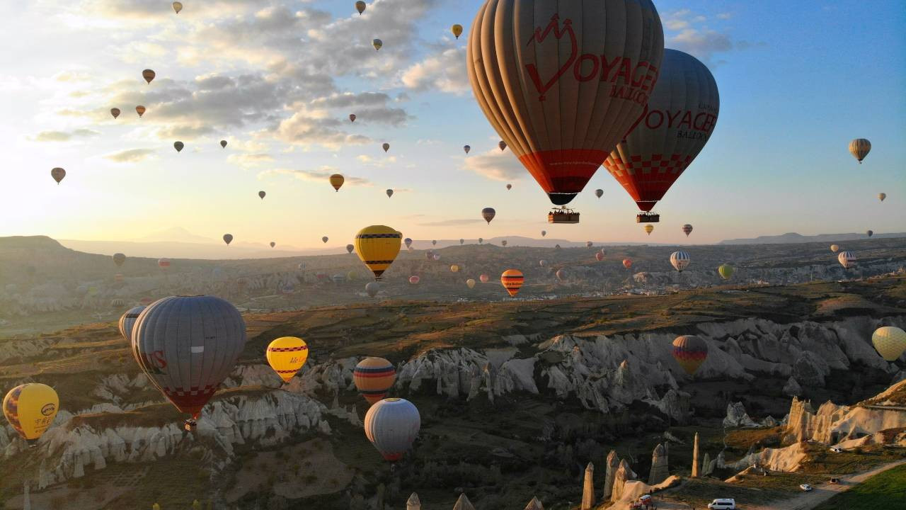 Balon uçuşlarında rekor: Yüzde 80'den fazlası Kapadokya'dan