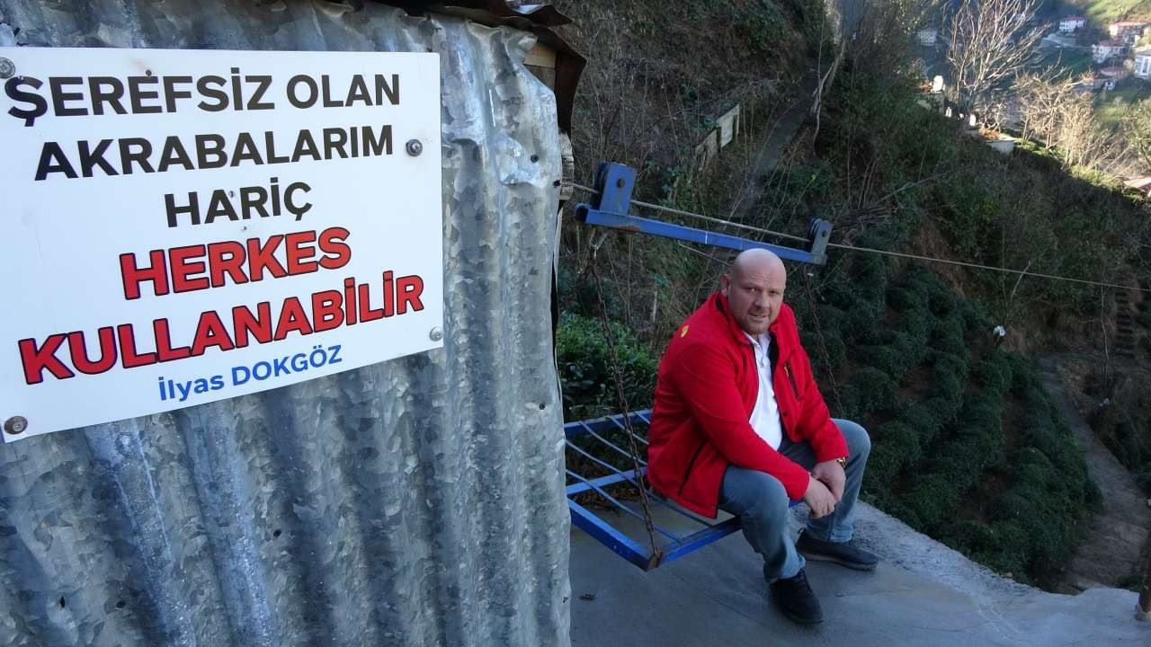 Trabzon'da şartlı teleferik: 'Şerefsiz olan akrabalarım hariç'