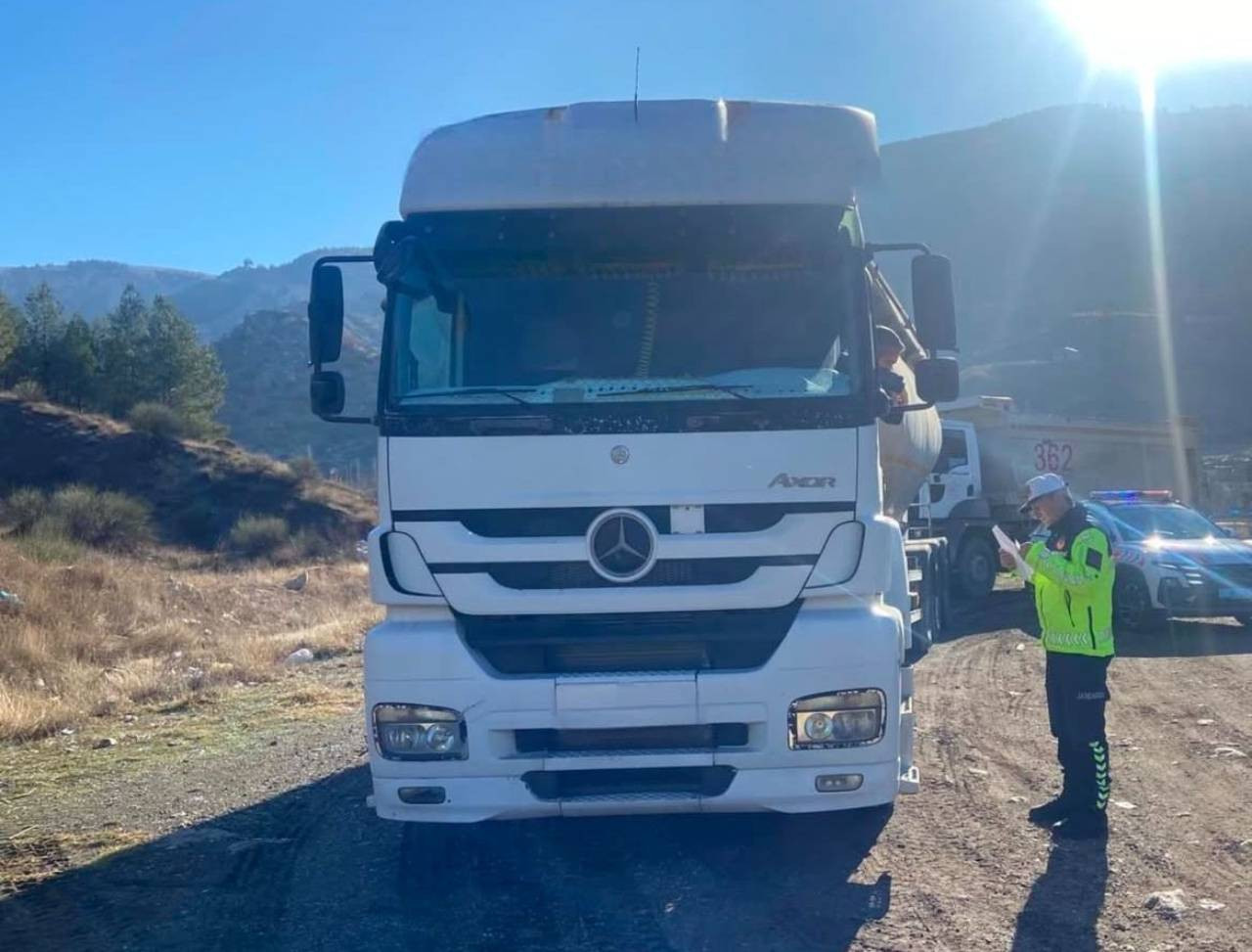 Adıyaman'da 'ağır tonajlı araç' denetimi