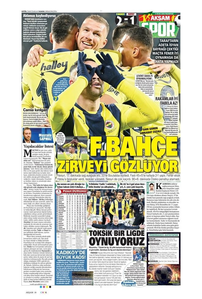 Günün spor manşetleri: 'Fenerbahçe zirveyi gözlüyor' - Sayfa 2