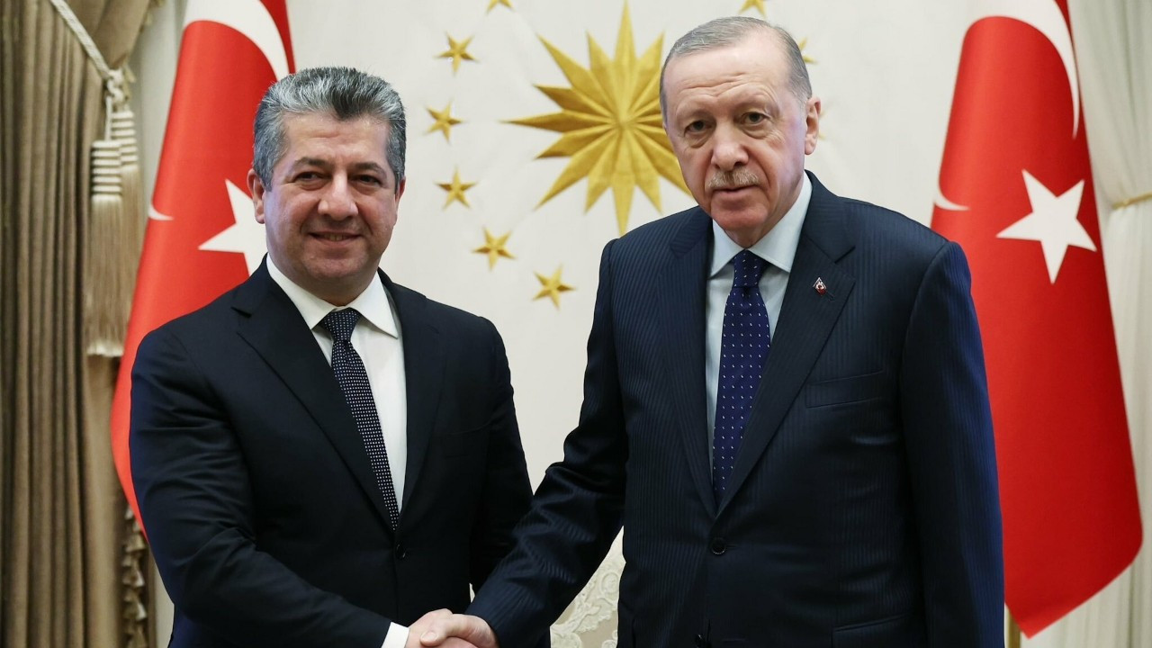 Erdoğan, Mesrur Barzani ile görüştü