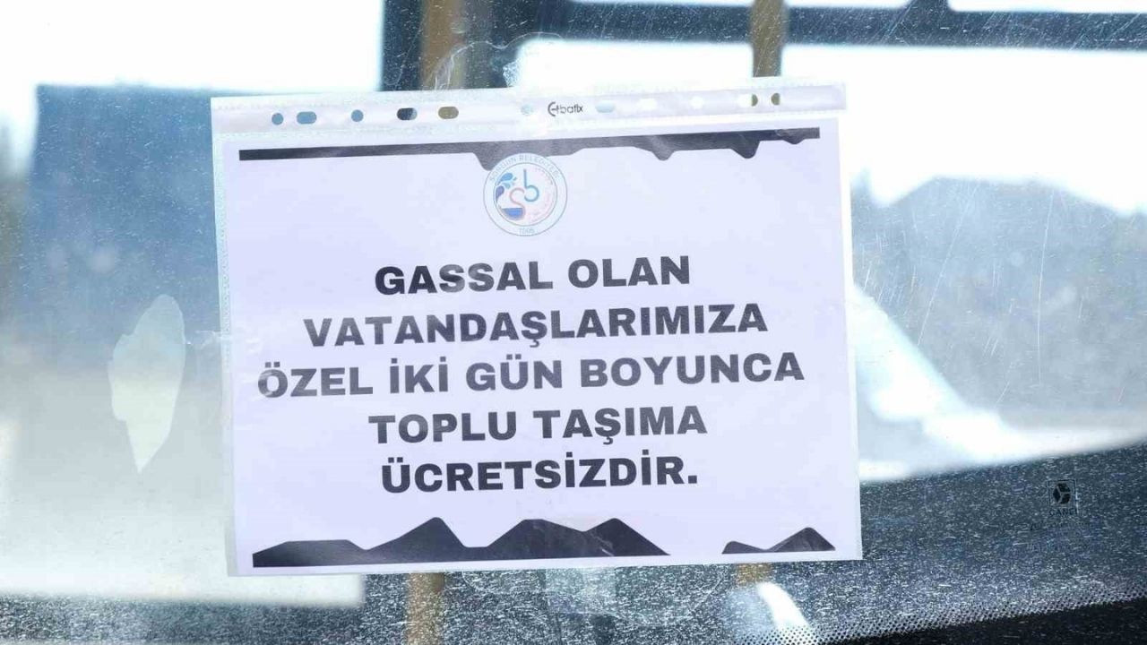 Belediyeden 'gassal' kararı: Toplu taşıma ücretsiz olacak