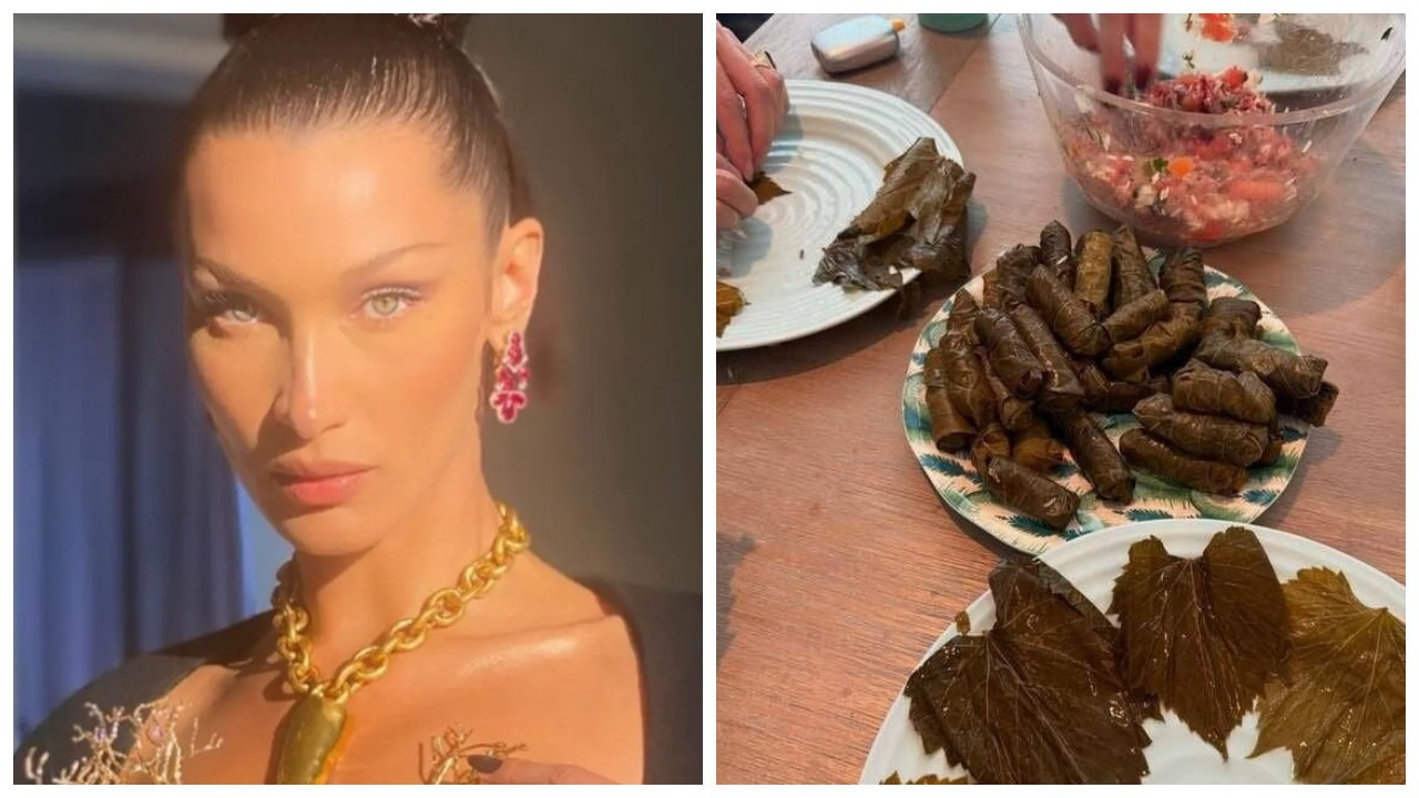 Bella Hadid yaprak sardı: Mutfaktaki hünerlerini sergiledi