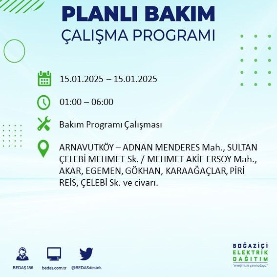 BEDAŞ paylaştı: İstanbul'da yarın elektrik kesintisi yaşanacak ilçeler - Sayfa 3