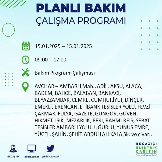 BEDAŞ paylaştı: İstanbul'da bugün elektrik kesintisi yaşanacak ilçeler - Sayfa 4