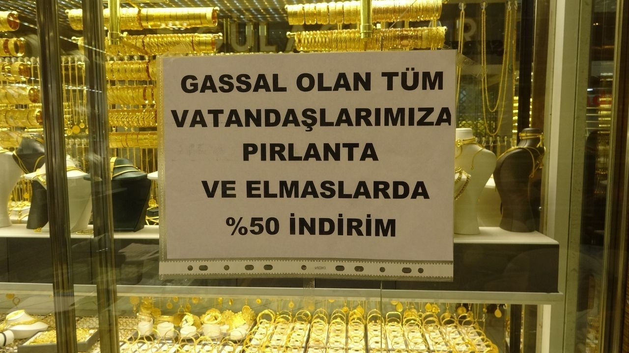 Gassalllara elmas ve pırlantada yüzde 50 indirim