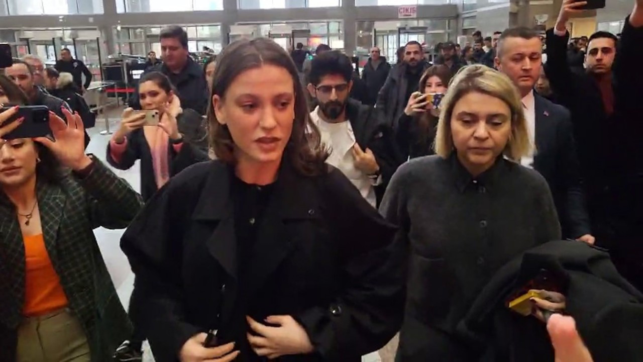 Serenay Sarıkaya ifade vermek için adliyede