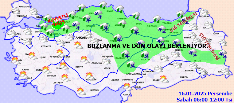 Meteoroloji'den sarı kodlu uyarı: Sıcaklıklar düşüyor, kar başlıyor - Sayfa 1