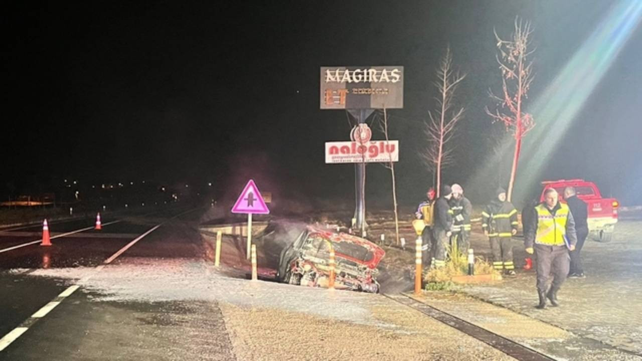 Tekirdağ'da otomobil kanala devrildi: 1 ölü