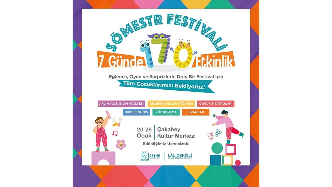 Çeşme Belediyesinden çocuklar için Sömestir Festivali